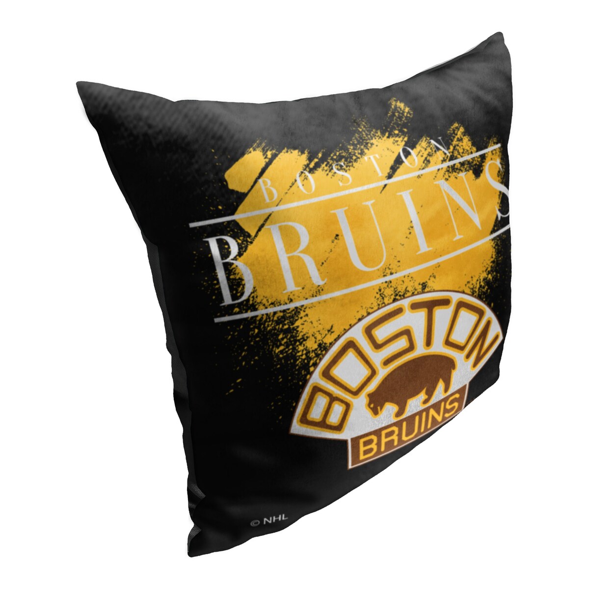 NHL Vintage Burst Bruins Printed Throw Pillow - Black