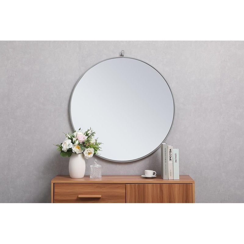 Carson Carrington Labbemala Metal Framed Round Wall Mirror