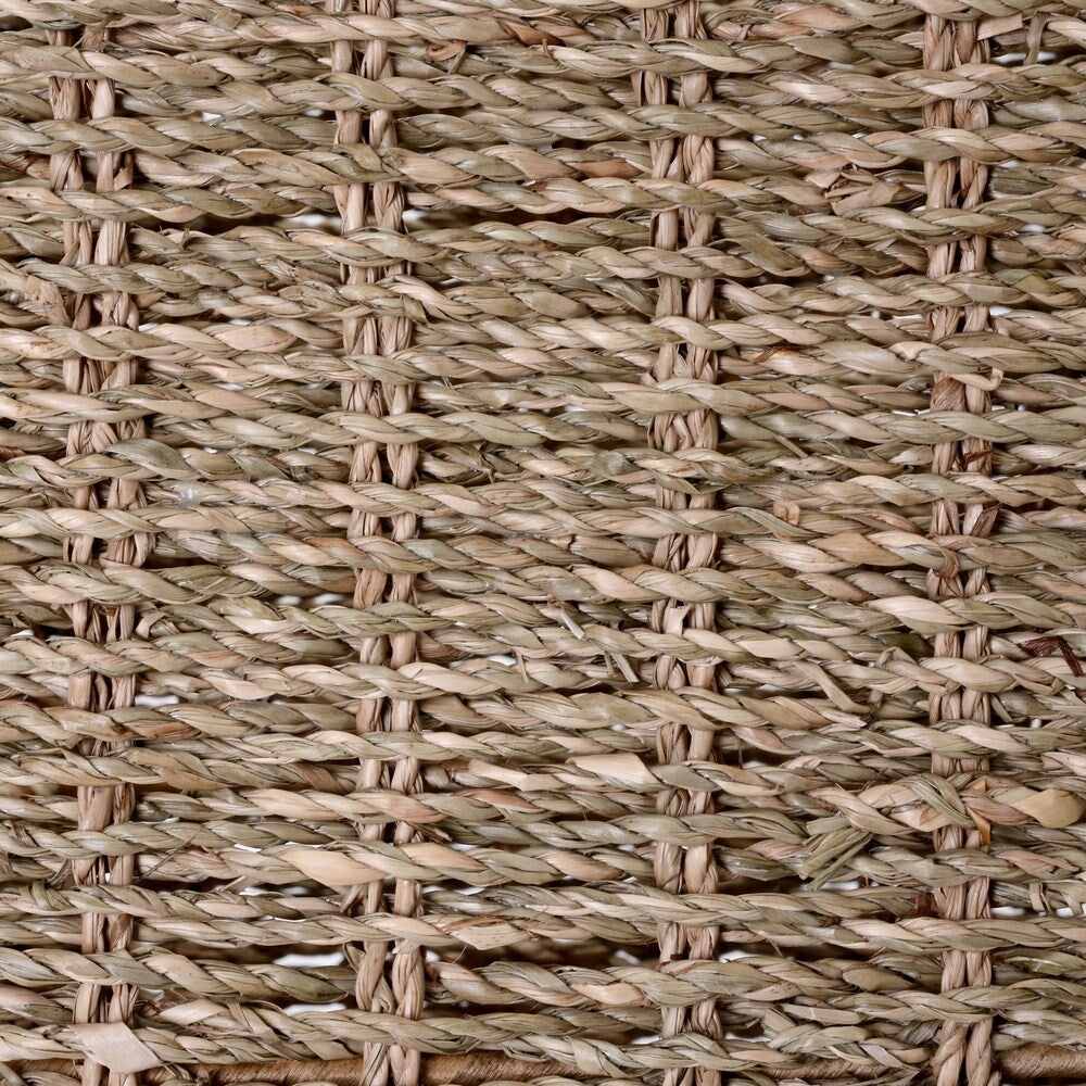 Villacera 14-Inch Wicker Stair Case Basket with Handles, Handmade Woven Seagrass - 16x8x14