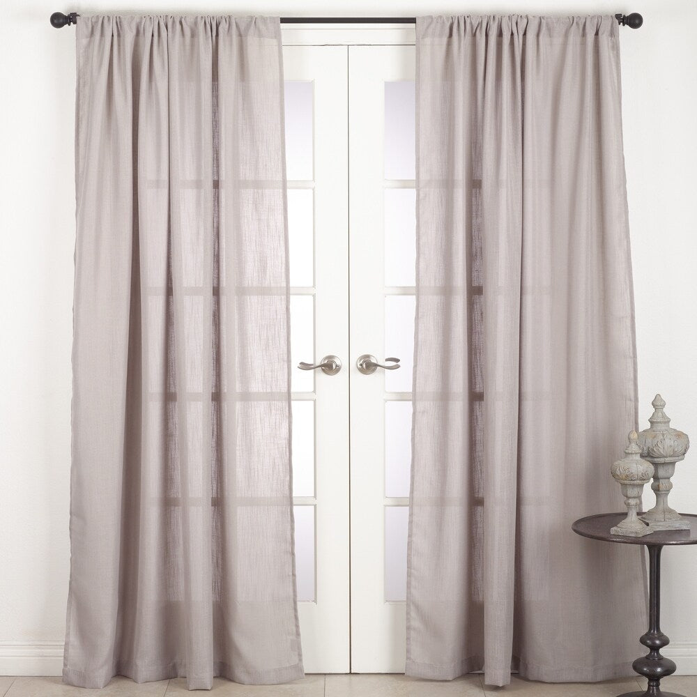 Nali Collection Rod Pocket Semi Sheer Window Curtain Panel