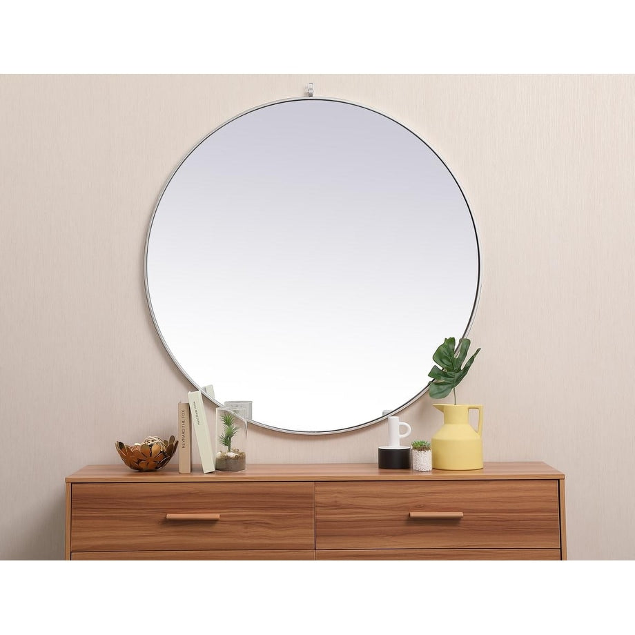 Carson Carrington Labbemala Metal Framed Round Wall Mirror