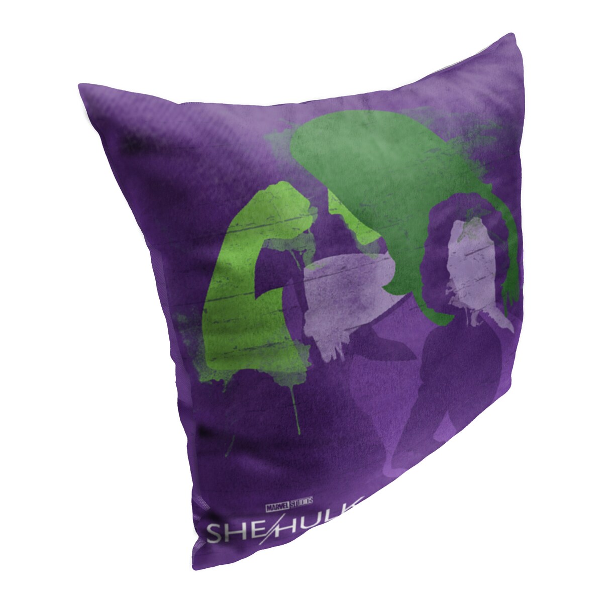 Marvel She Hulk Spray Painted Printed Throw Pillow - Purple