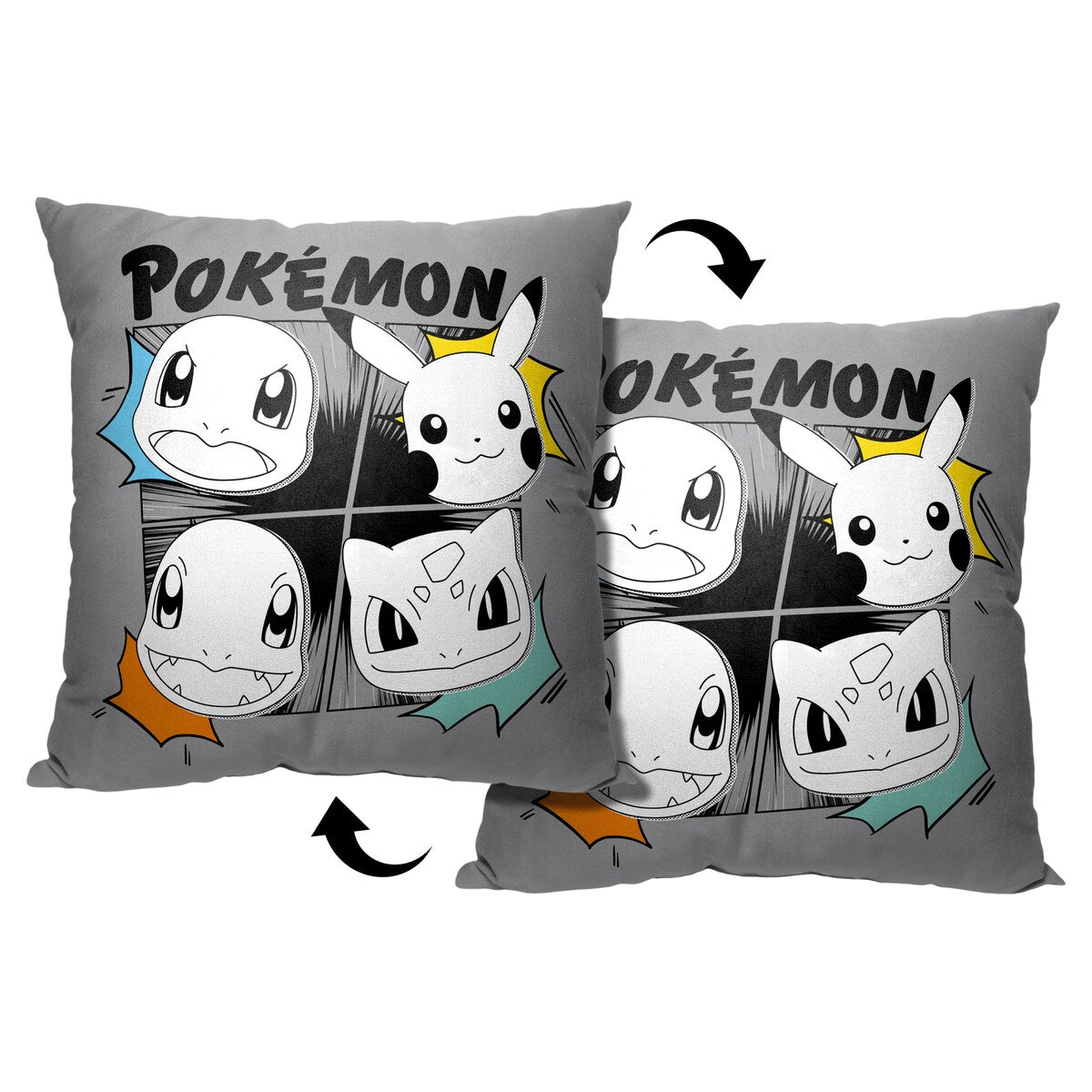 Pokemon One of a Kind Printed Throw Pillow - Grey