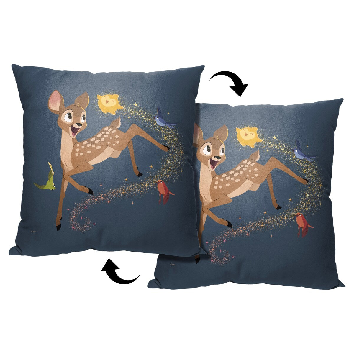 Disney Wish Forest Friends Printed Throw Pillow - Black