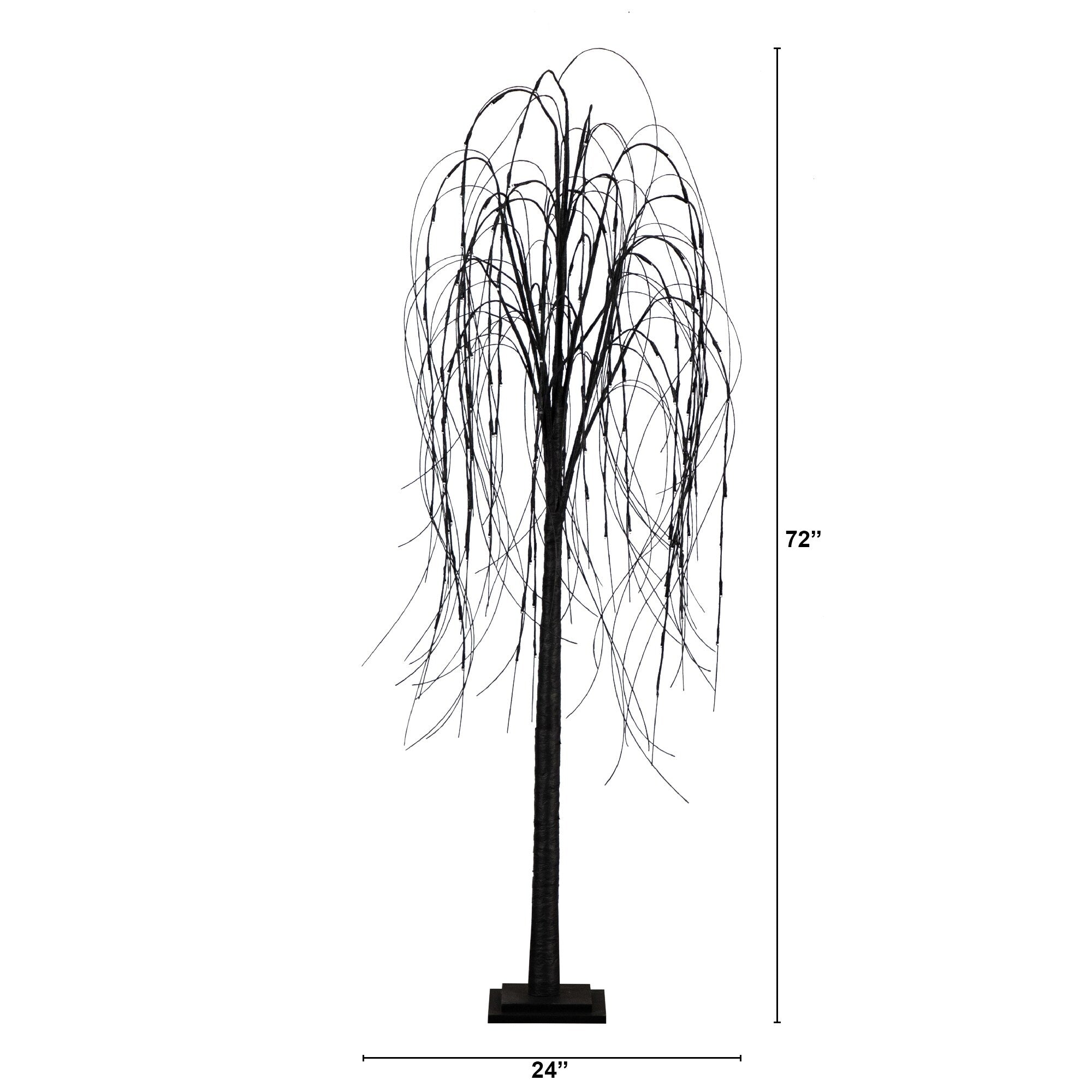 6' Pre-Lit Halloween Willow Tree with 160 Orange & Purple LED Lights