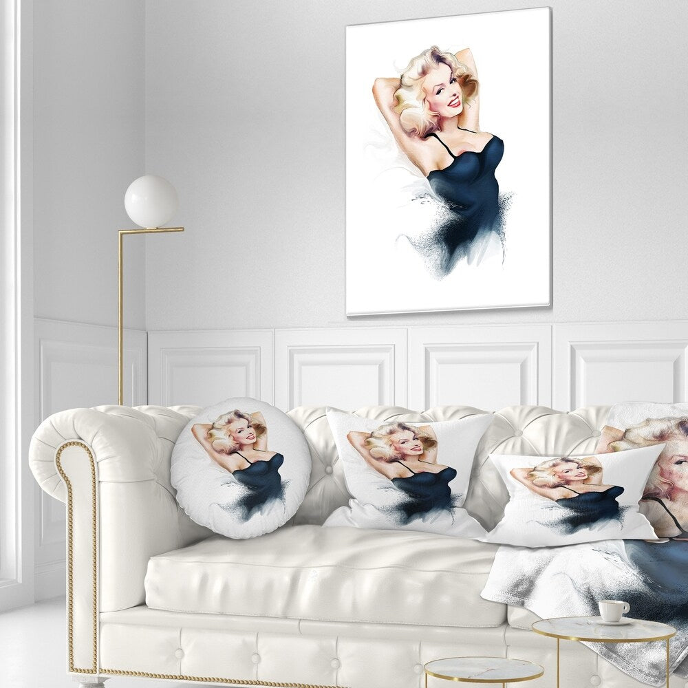 Designart 'Sexy Woman' Sensual Throw Pillow