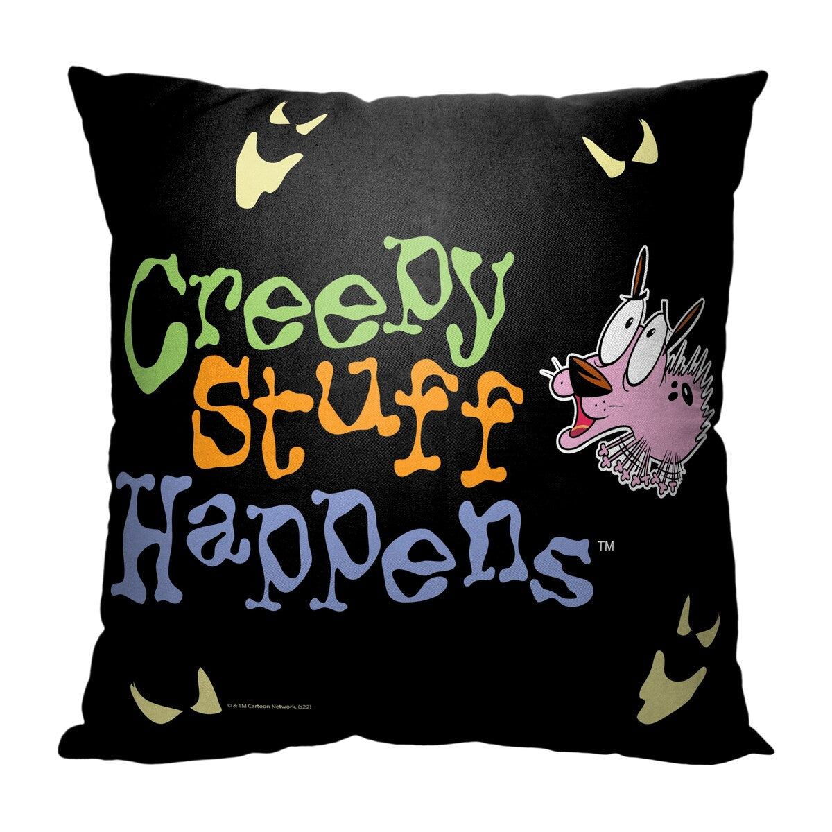 Cartoon Network Courage the Cowardly Dog Creepy Stuff Happens 18 Inch Throw Pillow