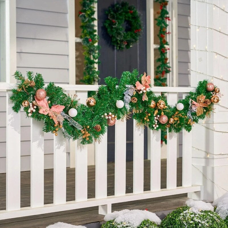 Pre-Lit 6ft Christmas Garland with 50 LED Lights - Green