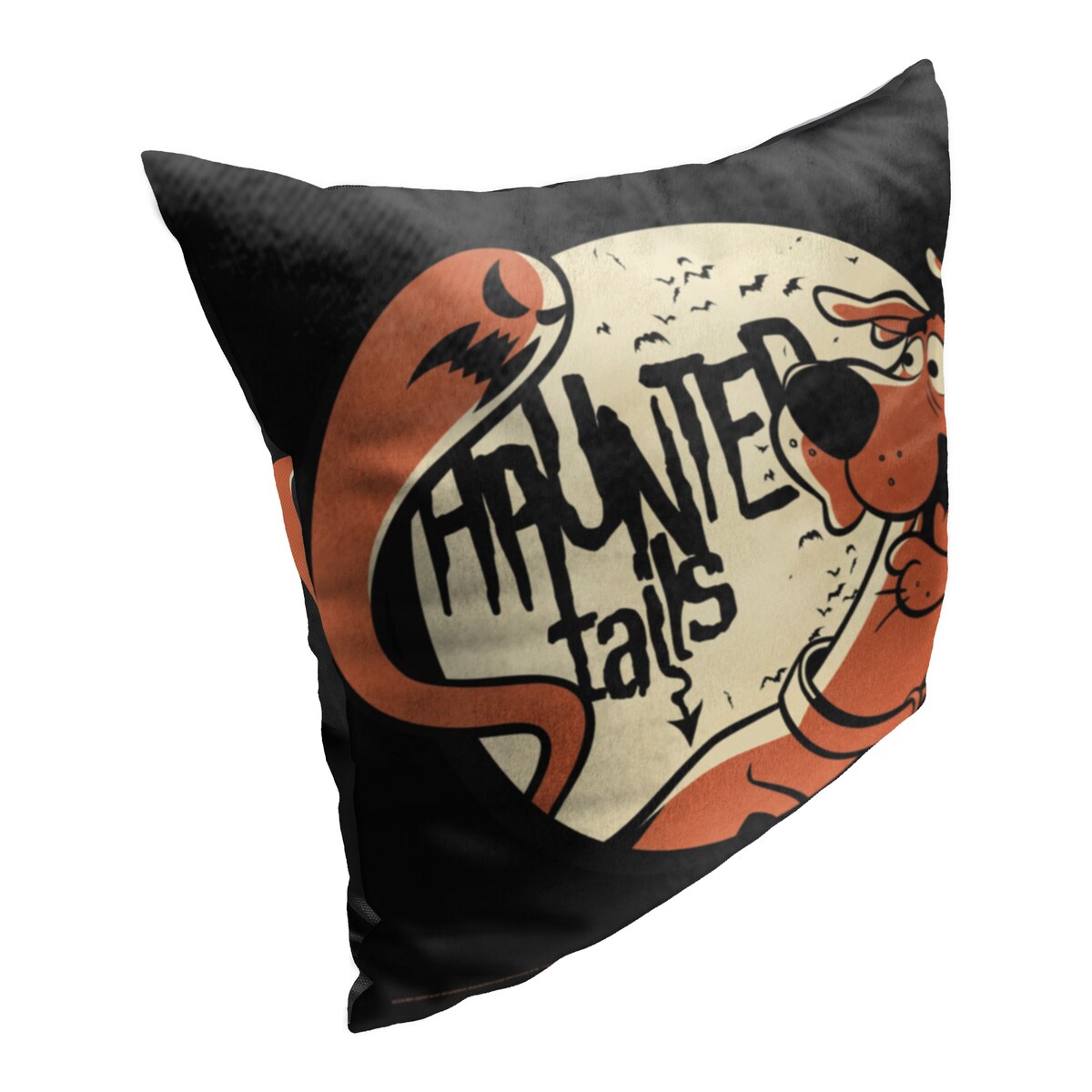 Scooby Doo Haunted Tails Printed Throw Pillow - Black