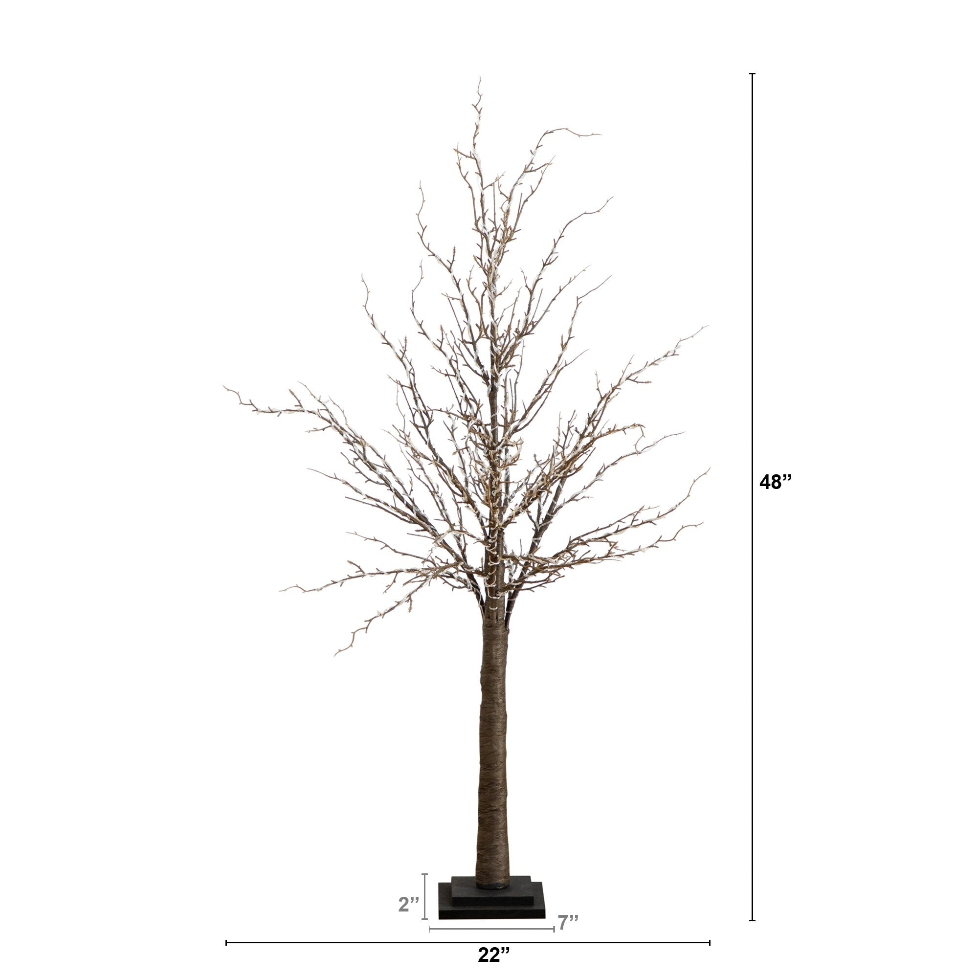 4' Pre-Lit Artificial Trig Tree with 240 Warm White LED Lights