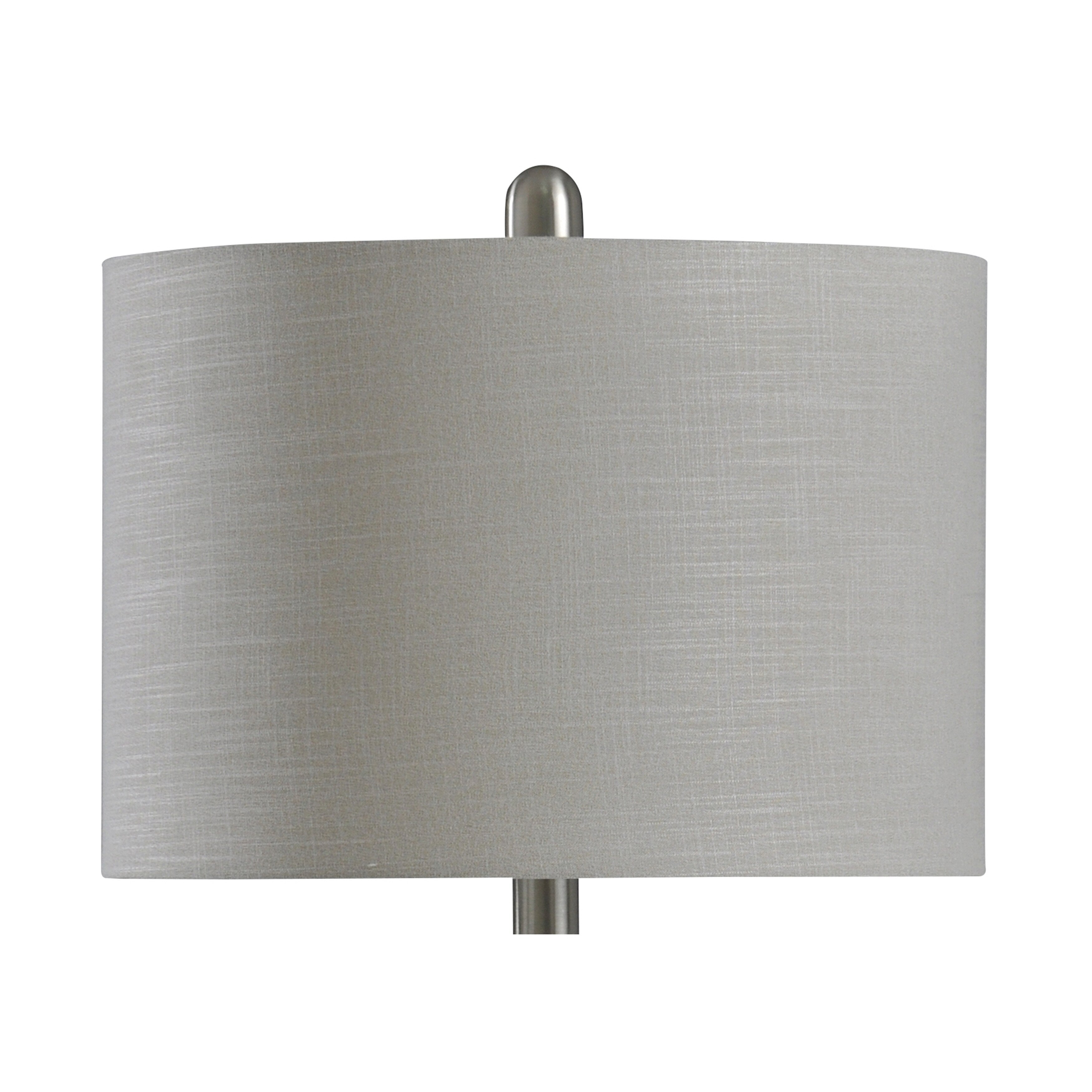 StyleCraft Joni Ceramic Table Lamp - Distressed Gray/White Finish - Heathered Light Gray Drum Shade