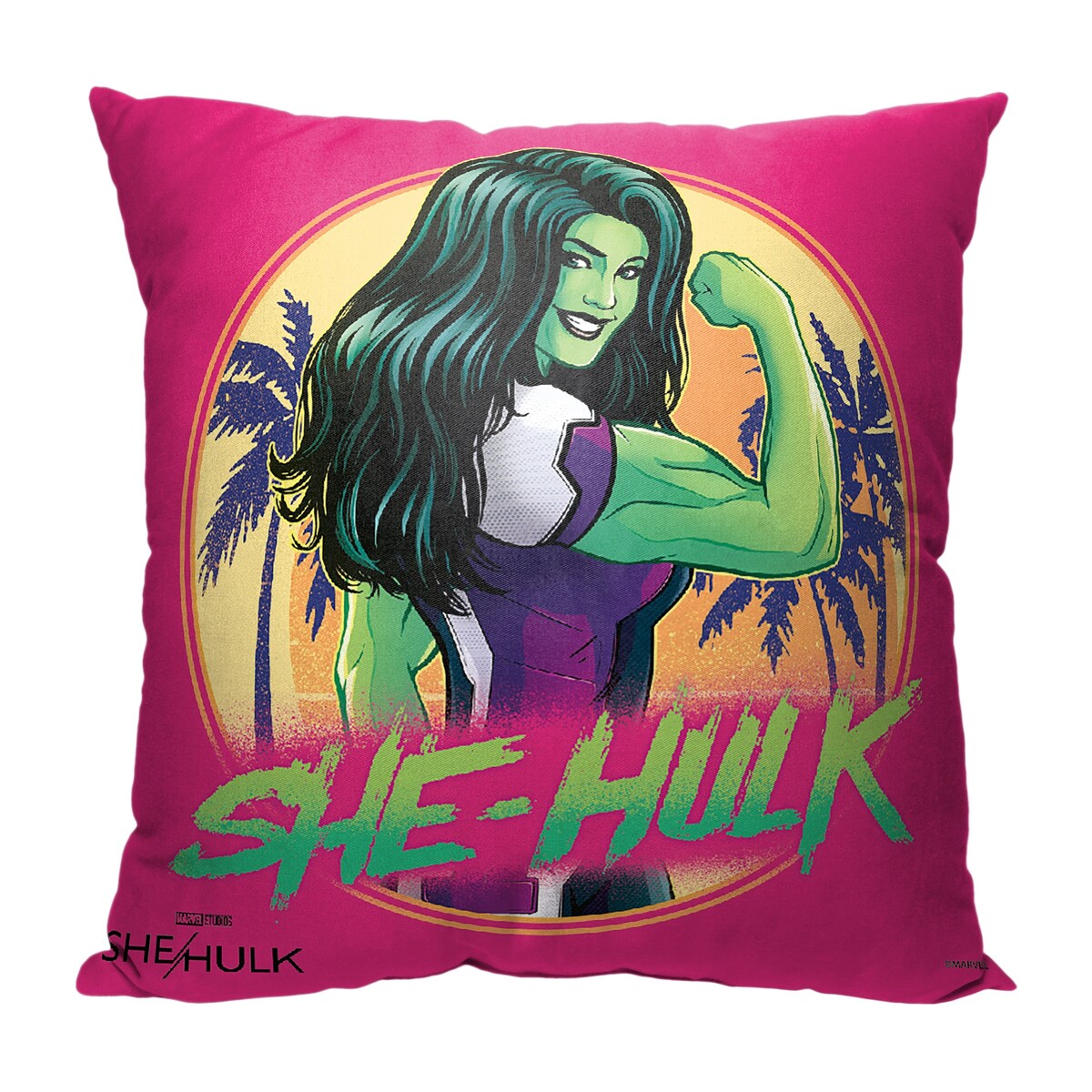 Marvel She Hulk Tropical She Hulk Printed Throw Pillow - Red