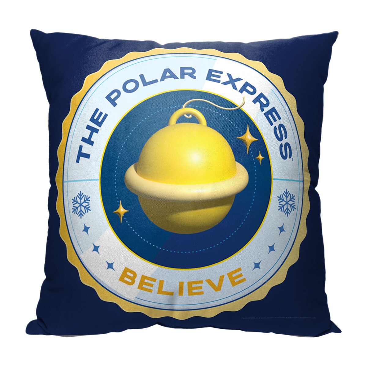 WB Polar Express Believe Printed Throw Pillow - Black