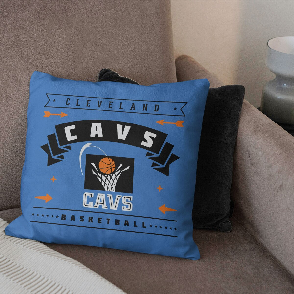 NBA Hardwood Classic Cavaliers Printed Throw Pillow - Blue