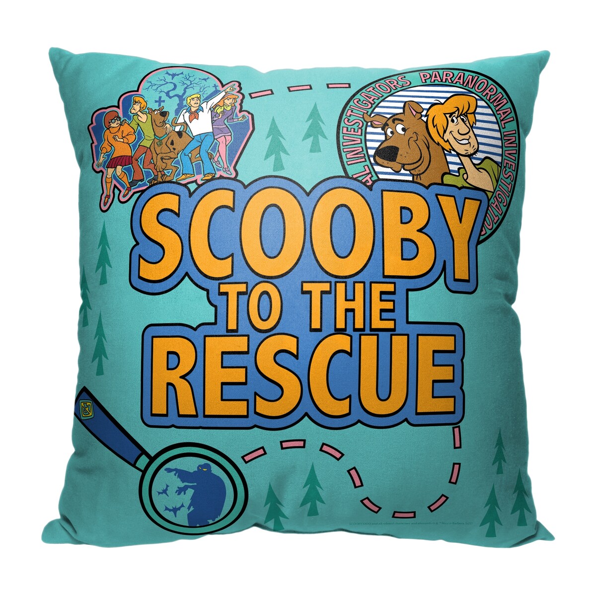 Scooby Doo Scooby to the Rescue Printed Throw Pillow - Blue