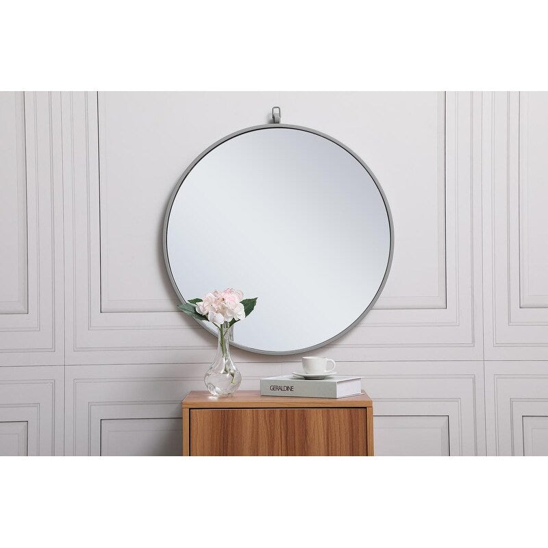 Carson Carrington Labbemala Metal Framed Round Wall Mirror