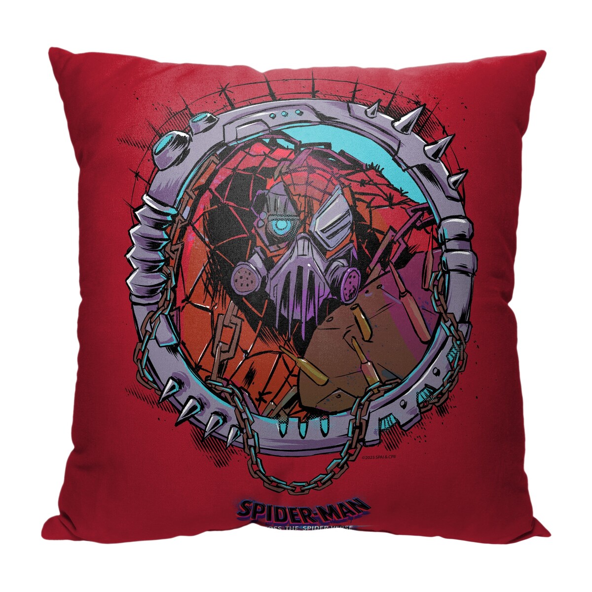 Marvel Spiderman Across the Spiderverse Cyborg 18 Inch Throw Pillow