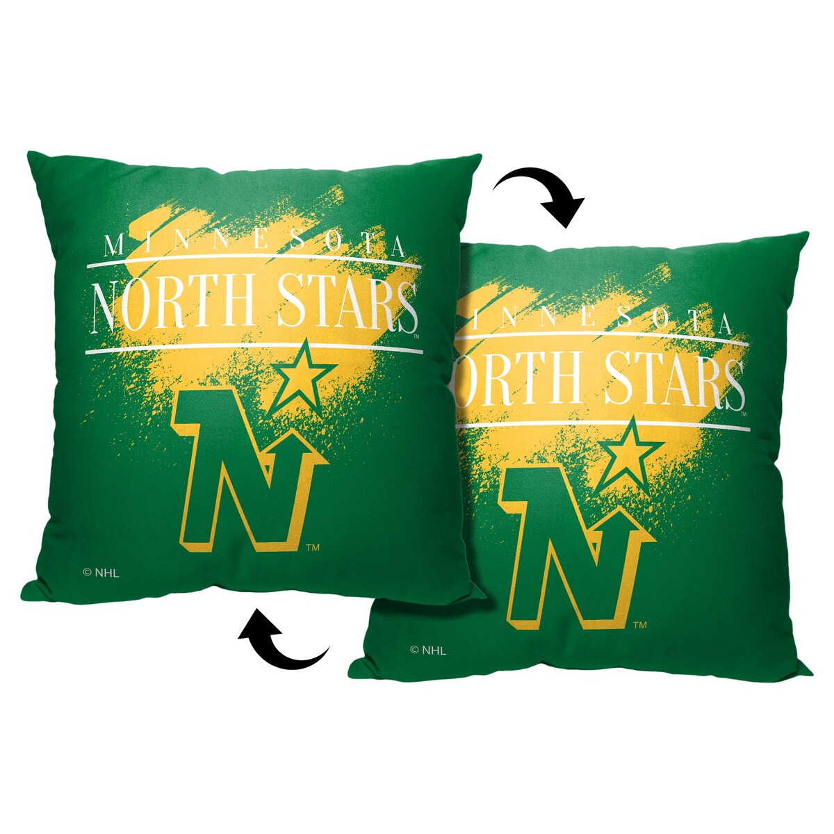 NHL Vintage Burst North Stars Printed Throw Pillow - Green