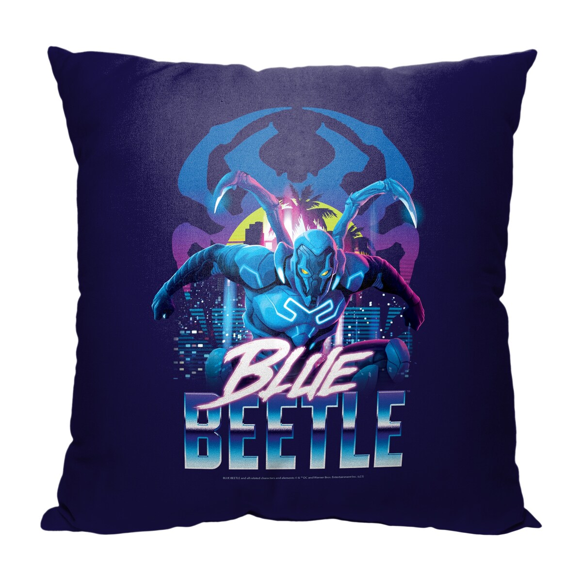 WB Blue Beetle Unpredictable Power Printed Throw Pillow