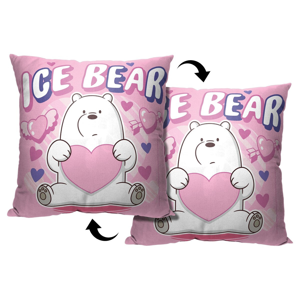 CN We Bare Bears Ice Bear Printed Throw Pillow - Pink