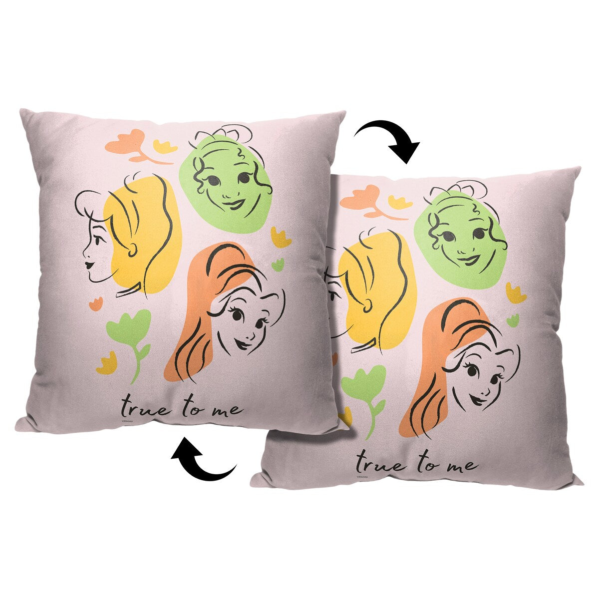 Disney Princess True Princess Printed Throw Pillow - Pink