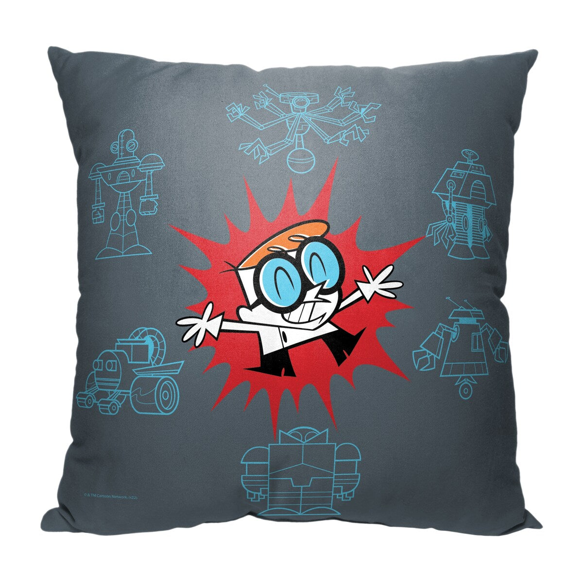 Cartoon Network Dexter's Lab Robo Creations 18 Inch Throw Pillow