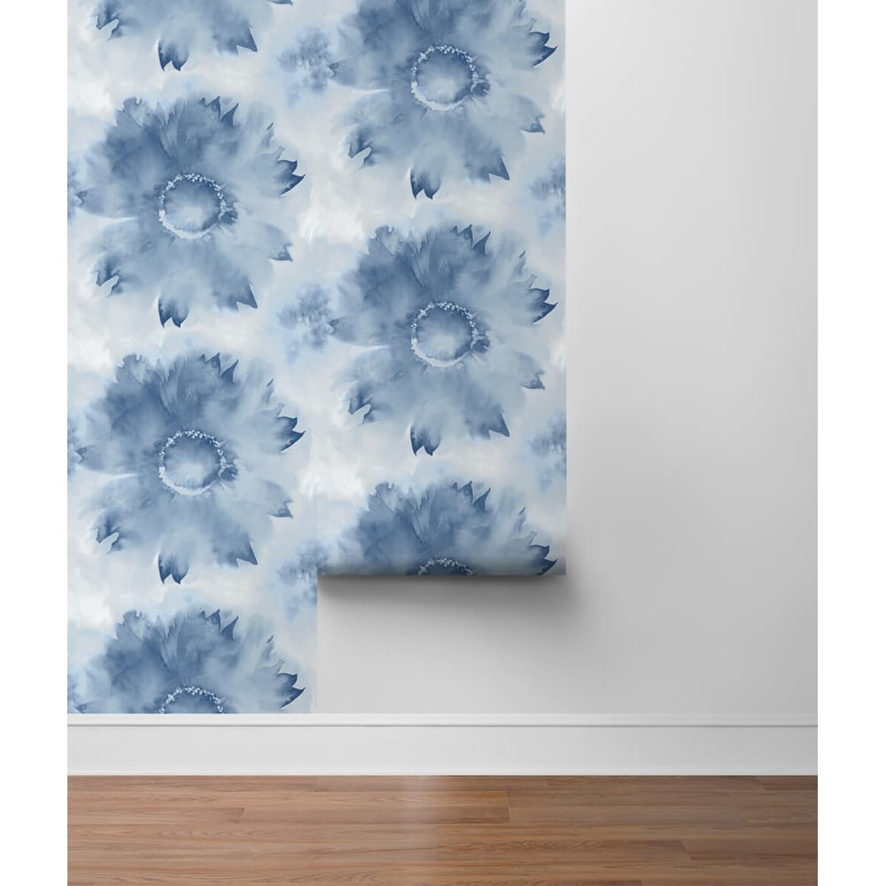 Solvang, Watercolor Sunflower 18' x 20.5 Peel & Stick Wallpaper Roll