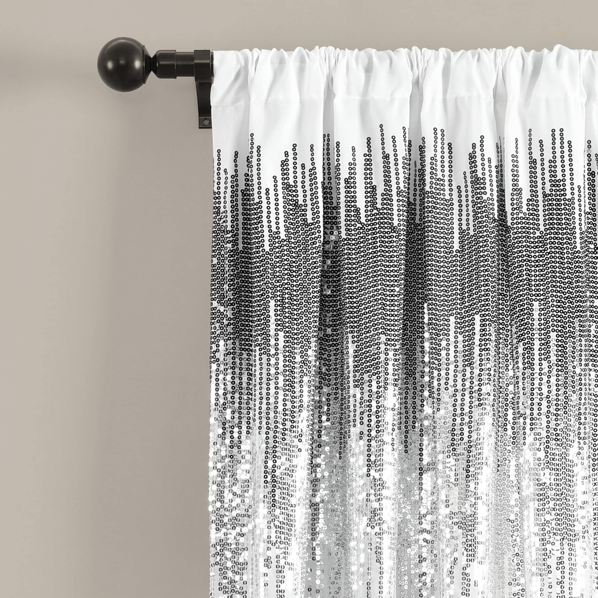 Lush Decor Shimmer Sequins Window Curtain Panel Pair - 84 x 42 - 84 x 42