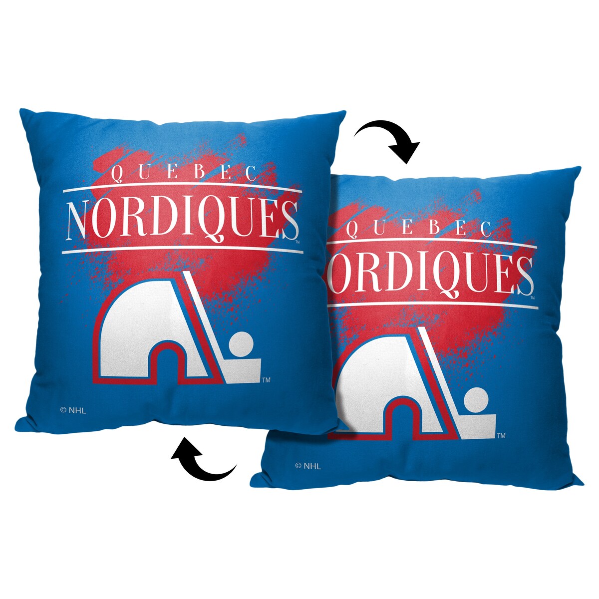 NHL Vintage Burst Nordiques Printed Throw Pillow - Blue