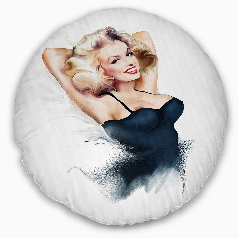 Designart 'Sexy Woman' Sensual Throw Pillow