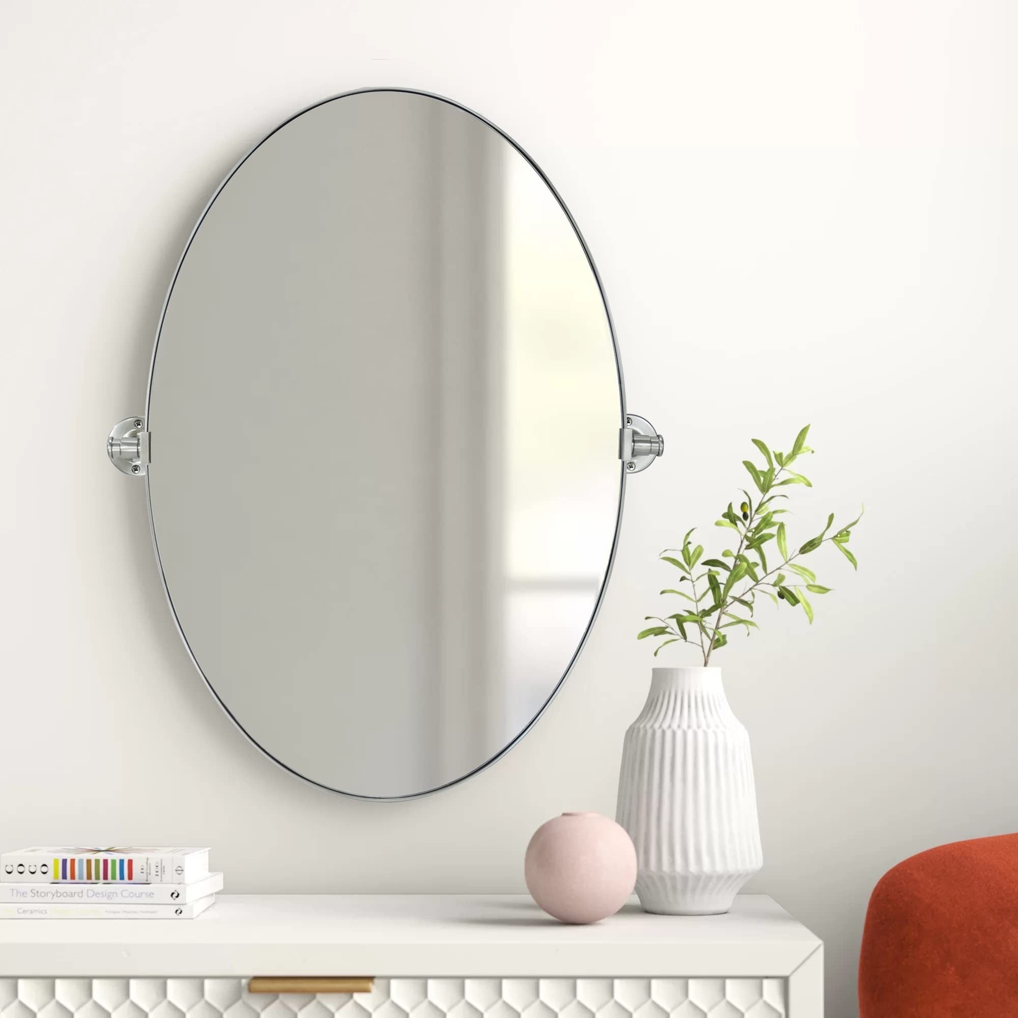 TEHOME Leni Oval Metal Wall Mirror