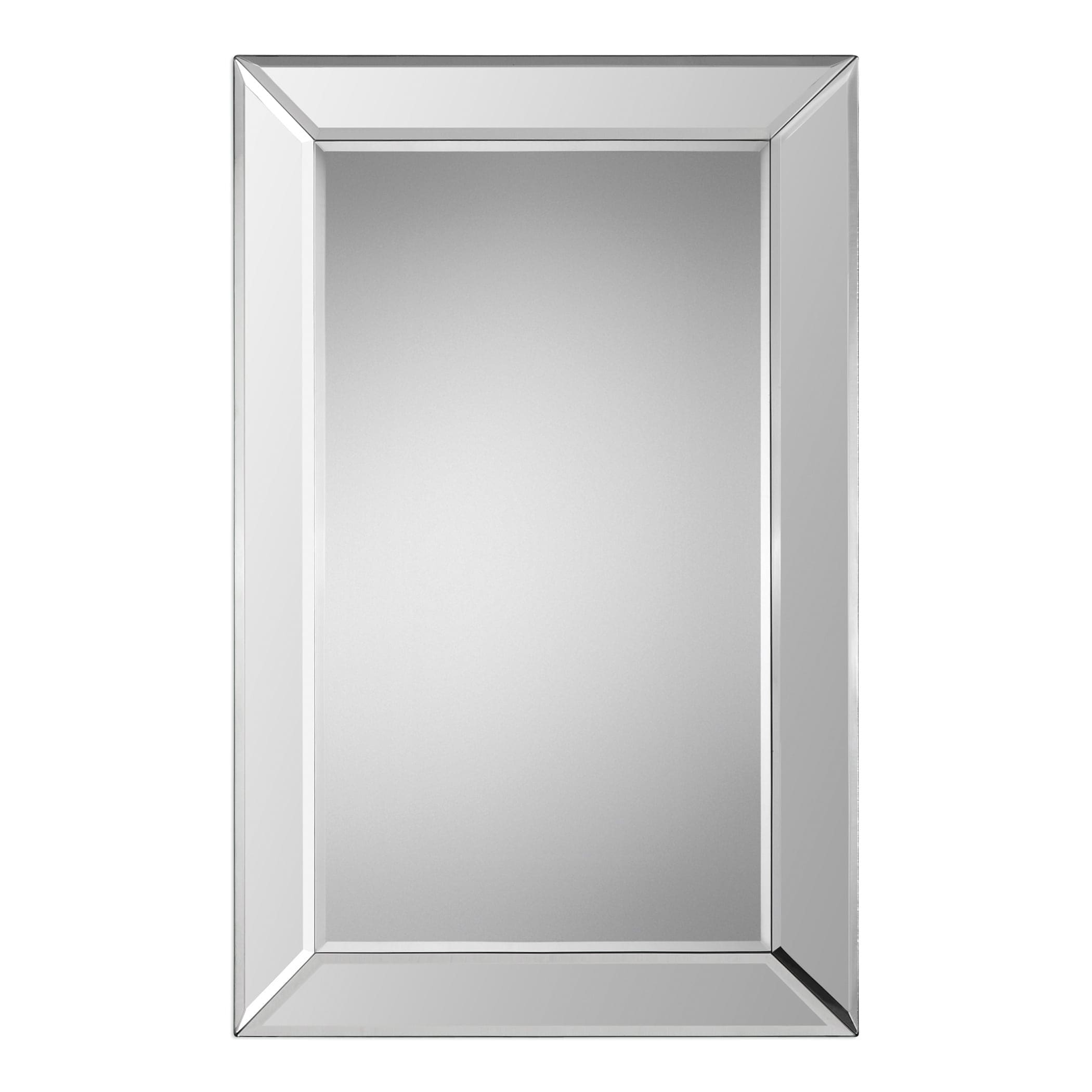 Copper Grove Segudet Silver Beveled Wall Mirror - 22x34x1.25