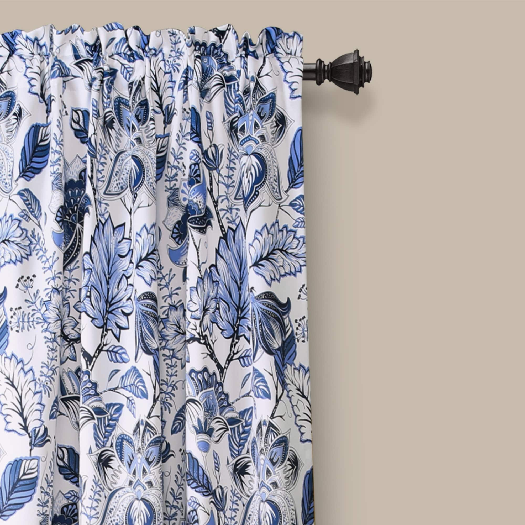 Lush Decor Cynthia Jacobean Room-darkening Curtain Panel Pair