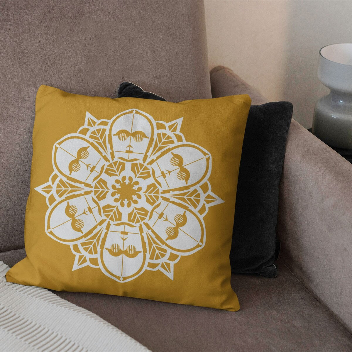 Star Wars Classic C3P-Snow Printed Throw Pillow - Yellow