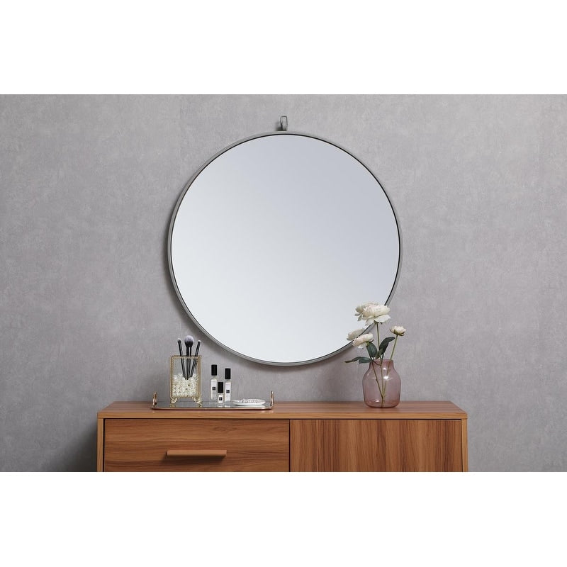 Carson Carrington Labbemala Metal Framed Round Wall Mirror