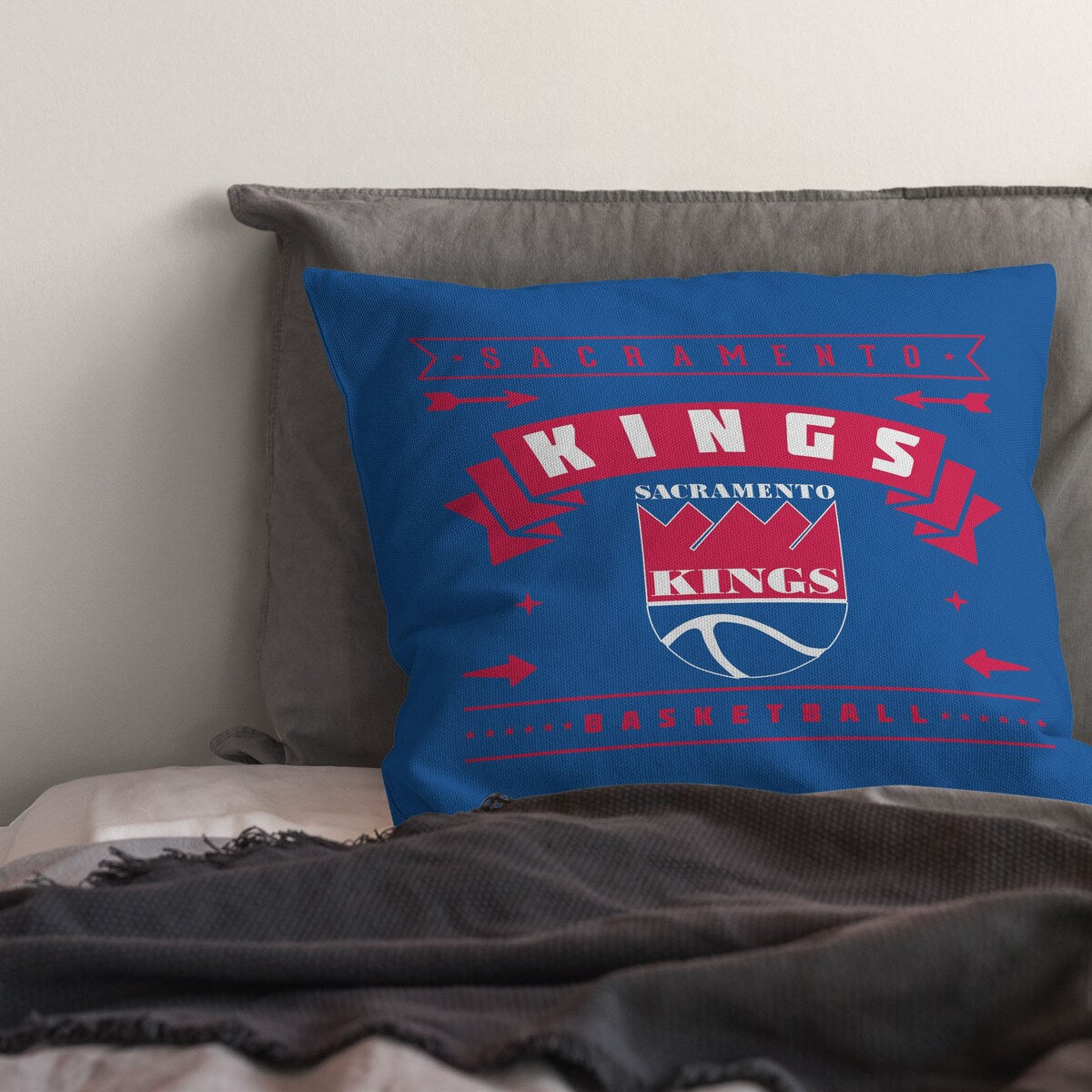 NBA Hardwood Classic Sac Kings Printed Throw Pillow - Blue