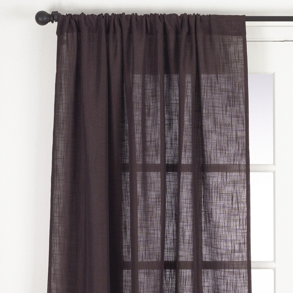 Nali Collection Rod Pocket Semi Sheer Window Curtain Panel