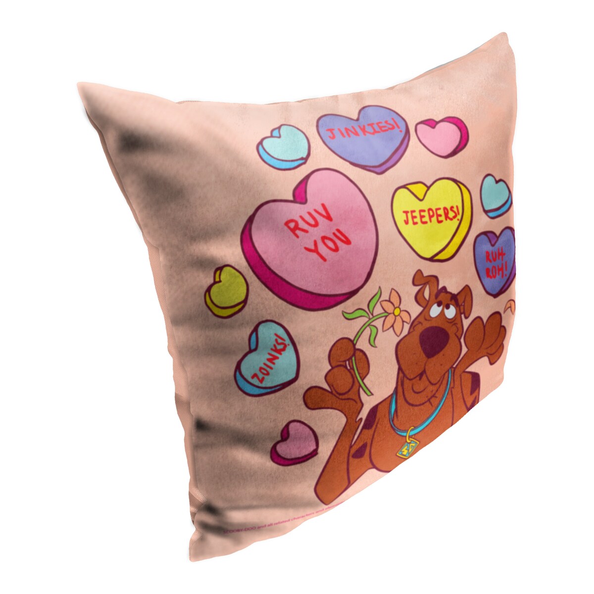 Warner Brothers Scooby Doo Candy Hearts 18 Inch Throw Pillow