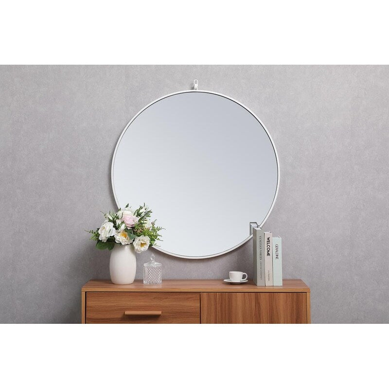 Carson Carrington Labbemala Metal Framed Round Wall Mirror