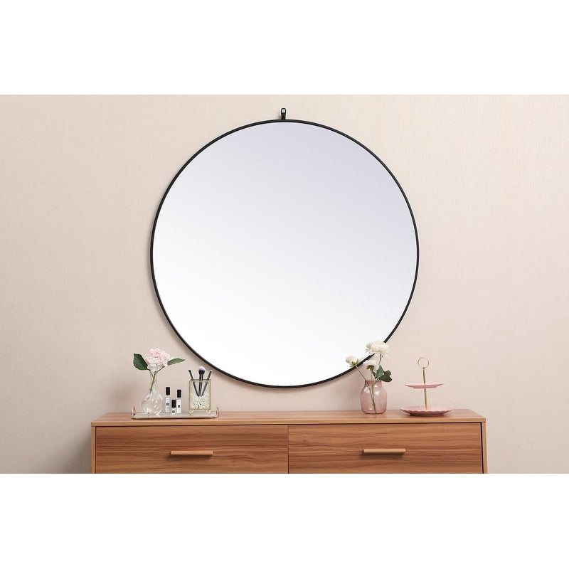 Carson Carrington Labbemala Metal Framed Round Wall Mirror