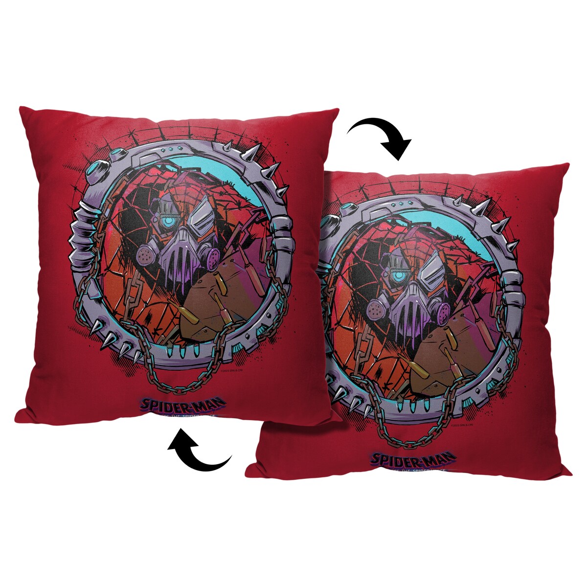 Marvel Spiderman Across the Spiderverse Cyborg 18 Inch Throw Pillow