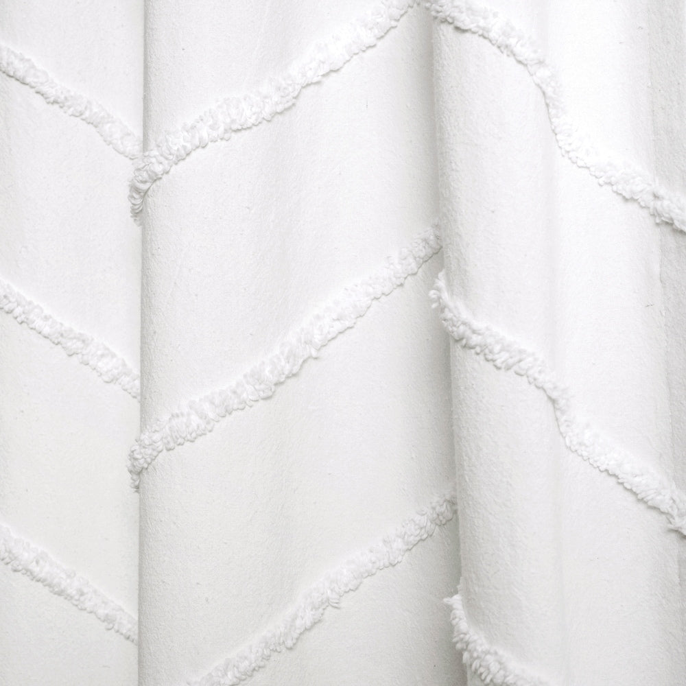 Porch & Den Chenille Chevron Window Curtain Panel Pair