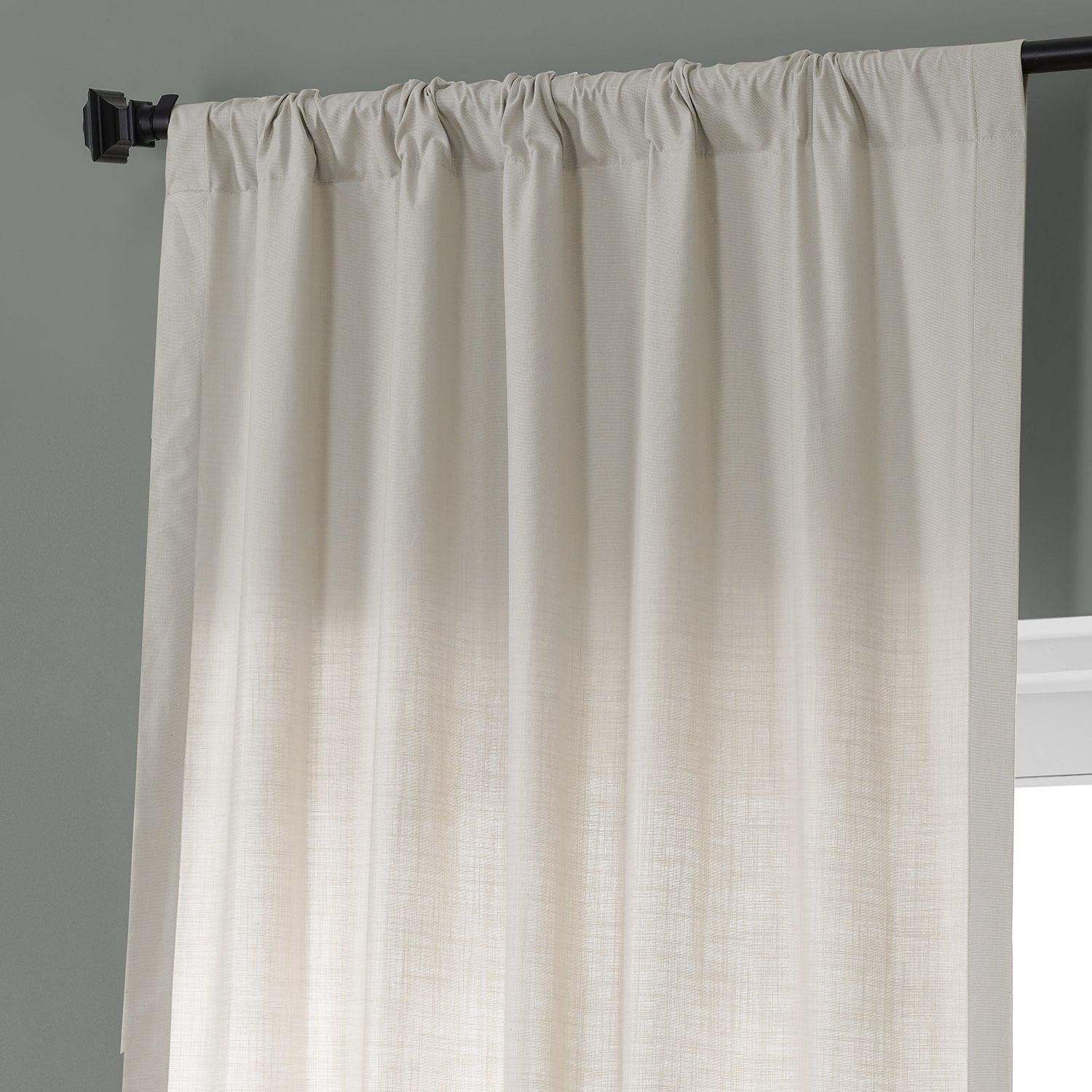 Exclusive Fabrics Dune Textured Solid Cotton Curtain Pair (2 Panels)