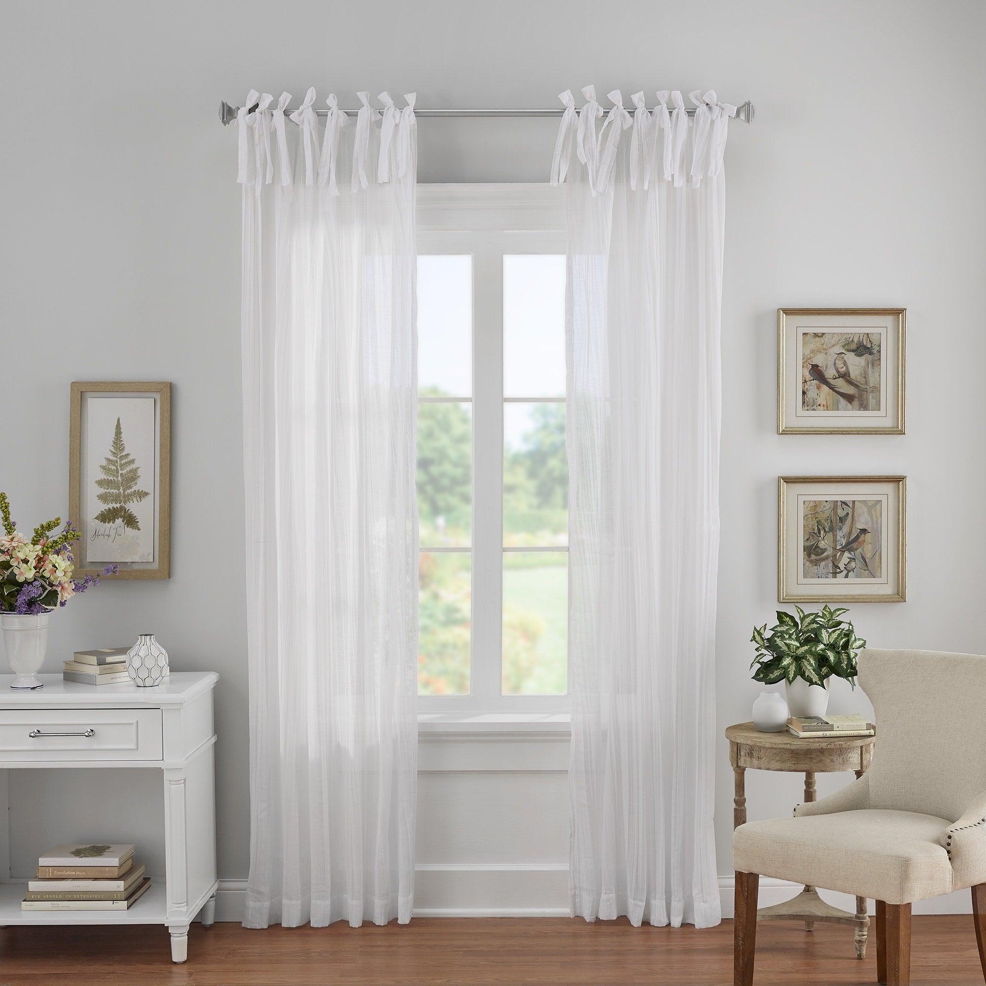 Elrene Jolie Tie-top Curtain Panel