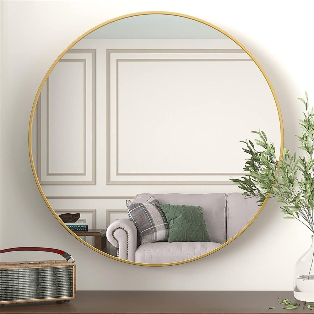 36 IN Metal Round mirror