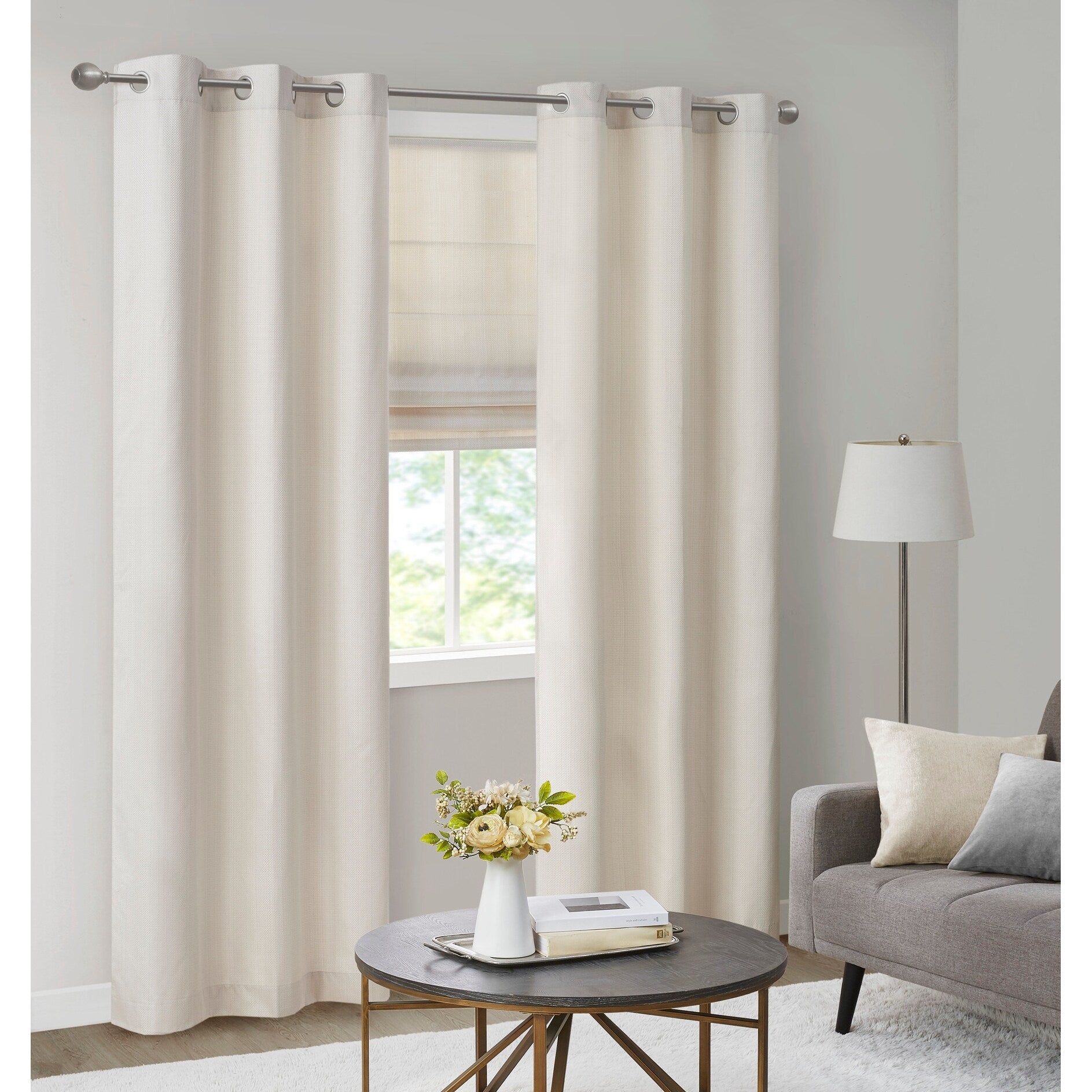 Madison Park Colm Basketweave Room Darkening Curtain Panel Pair