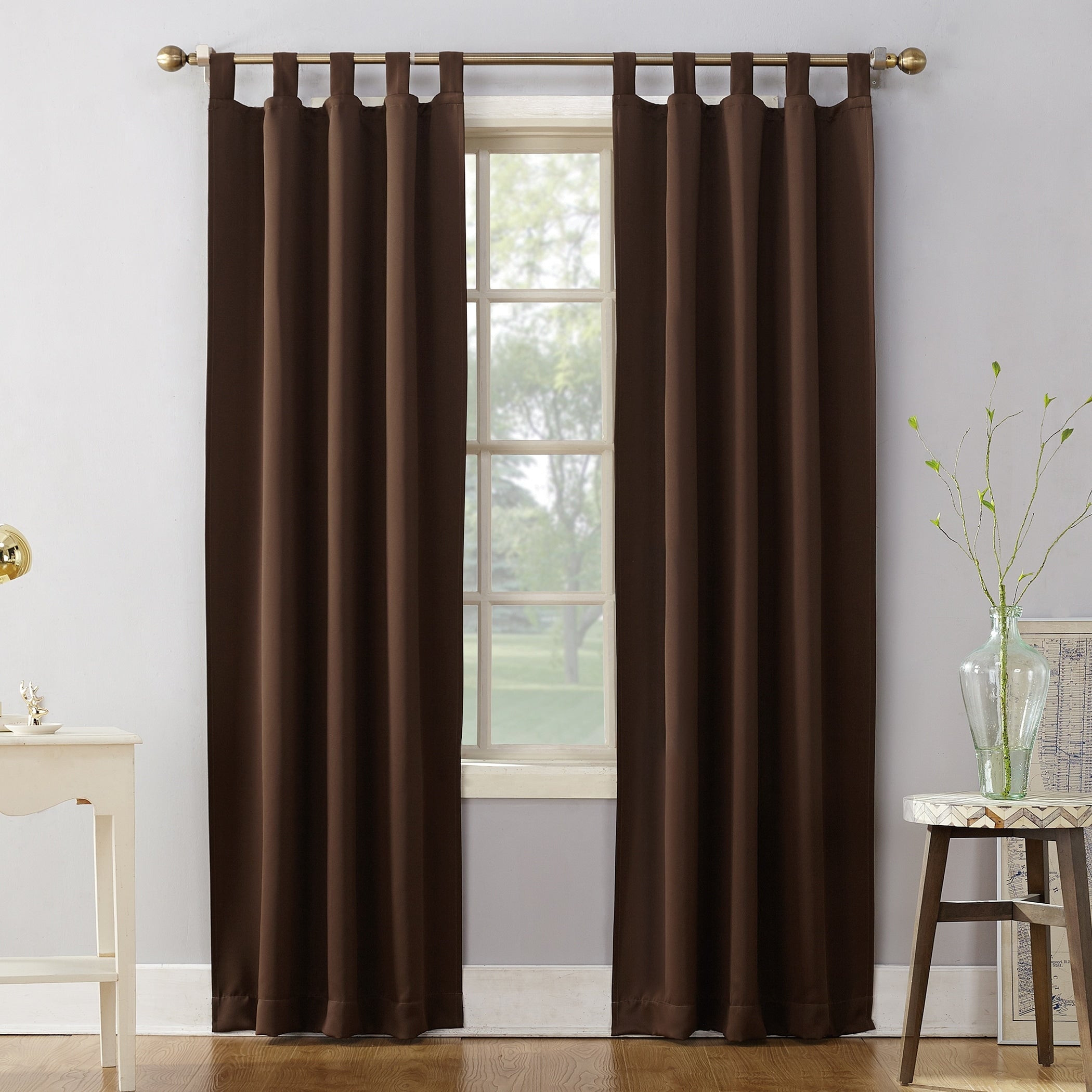 Sun Zero Hayden Energy Saving Blackout Tab Top 1-Piece Curtain Panel, Single Panel