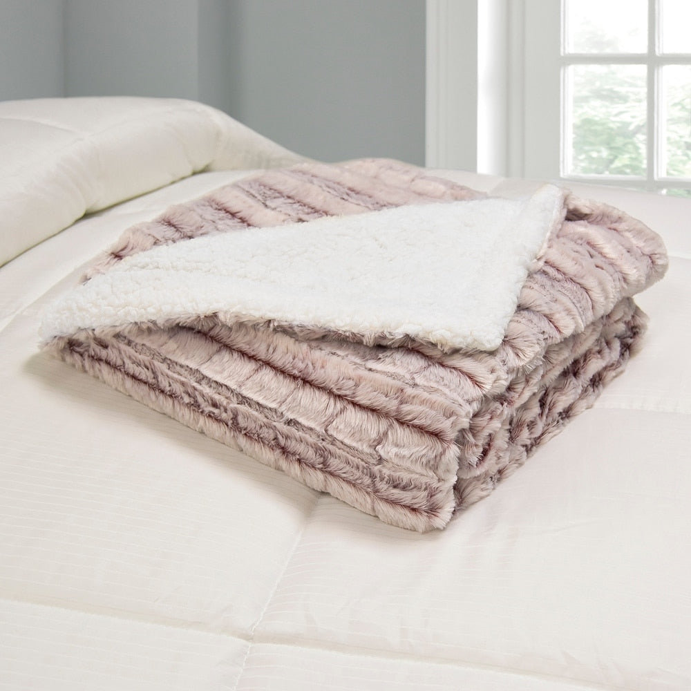 Micromink Reversible To Sherpa Throw