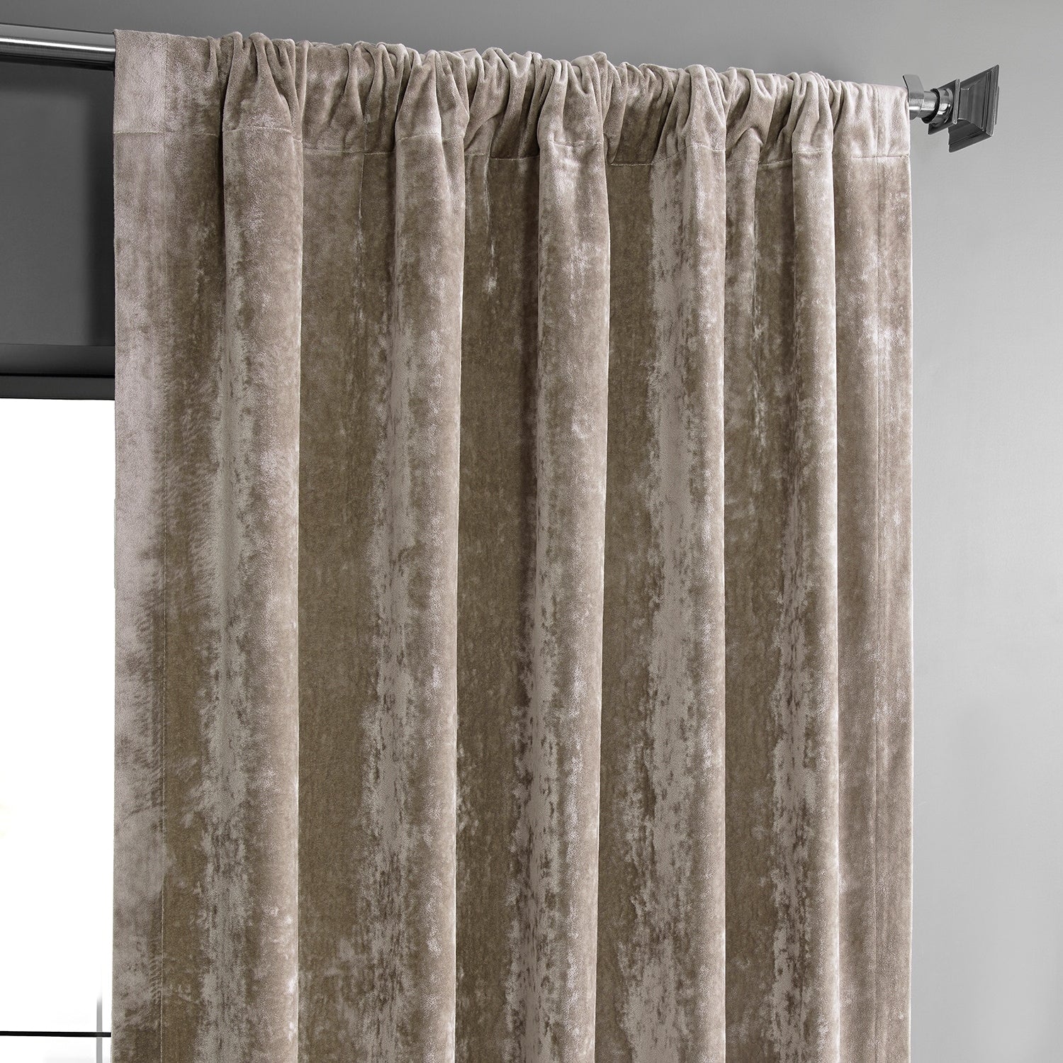 Exclusive Fabrics Lush Crush Velvet Curtains - Room Darkening Curtain for Bedroom & Living Room (1 Panel)