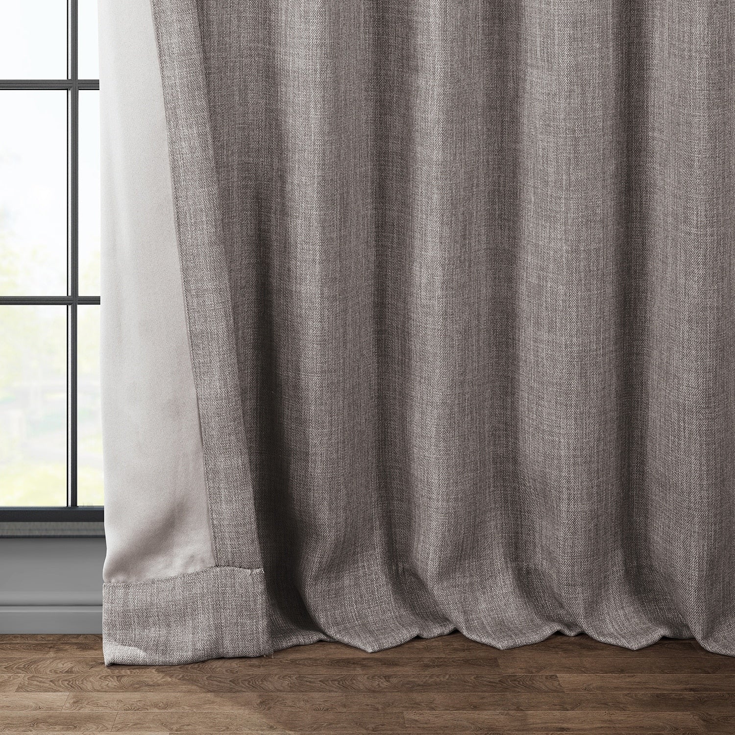 Exclusive Fabrics Faux Linen Room Darkening Curtain (1 Panel)